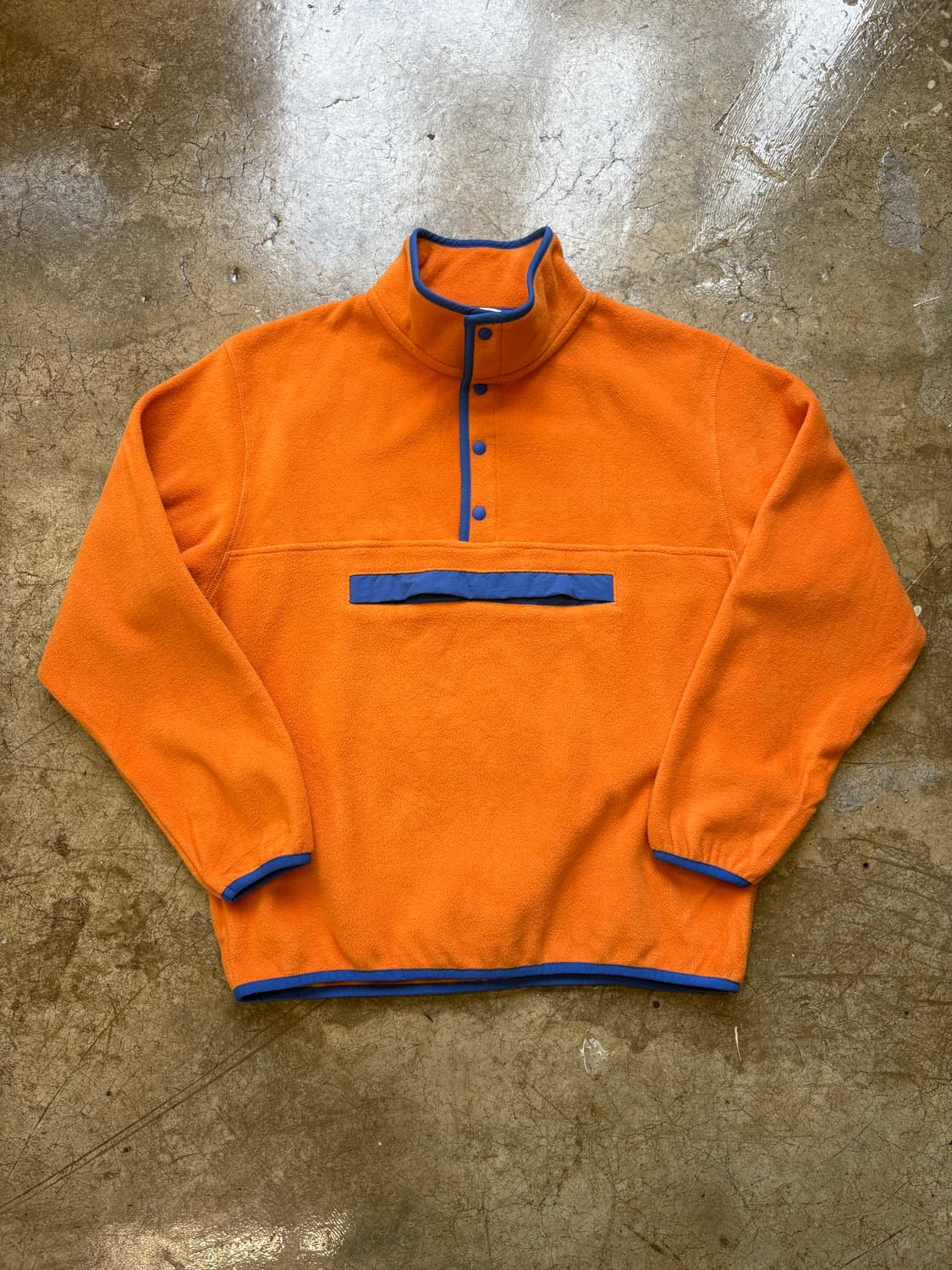 GU 오렌지 블루 플리스 풀오버 상품이미지1