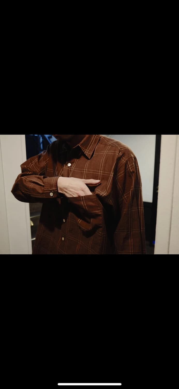 오라리 슈퍼 라이트 체크셔츠 상품이미지2