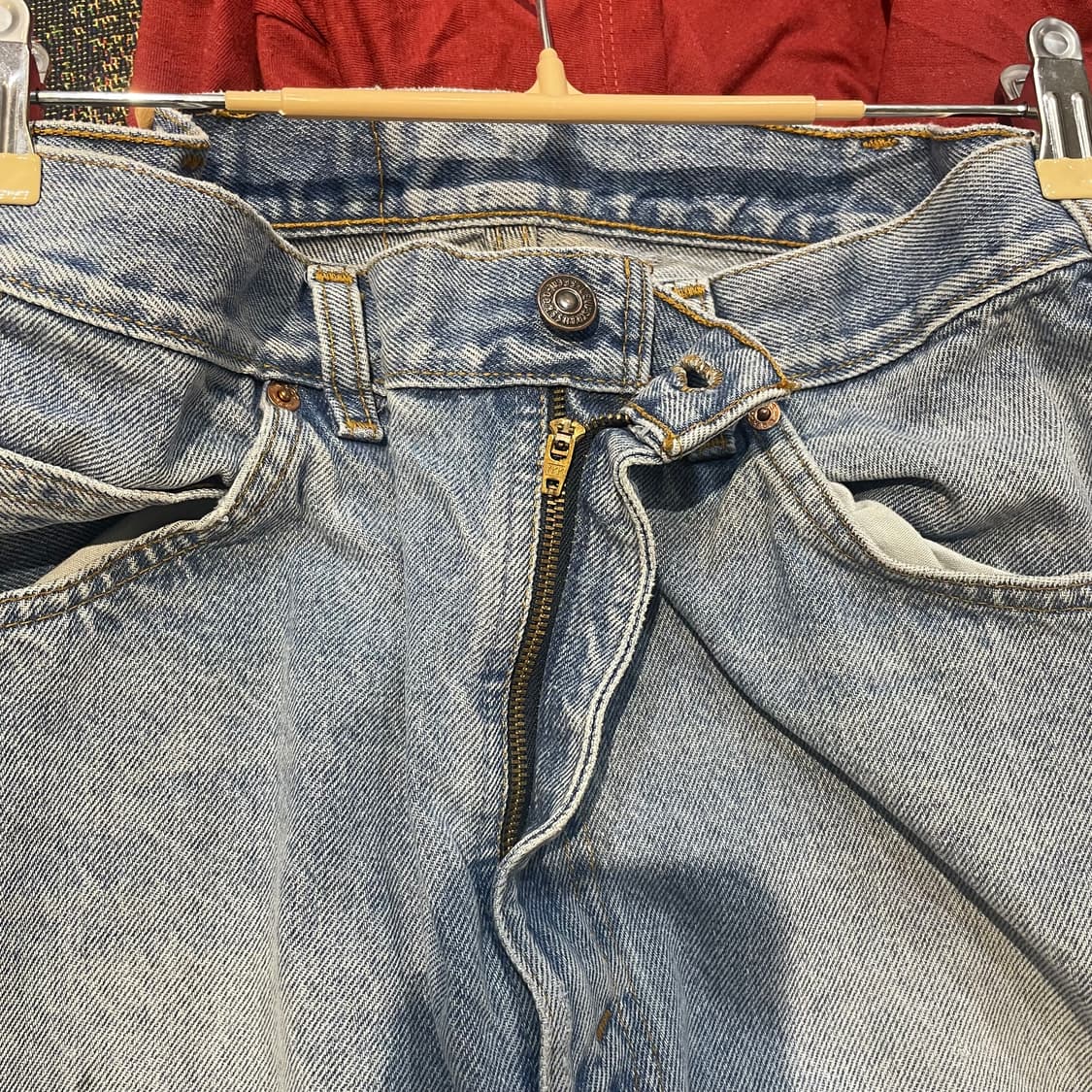 (36) 리바이스501 36x34 오렌지탭 연청 데님팬츠 상품이미지7