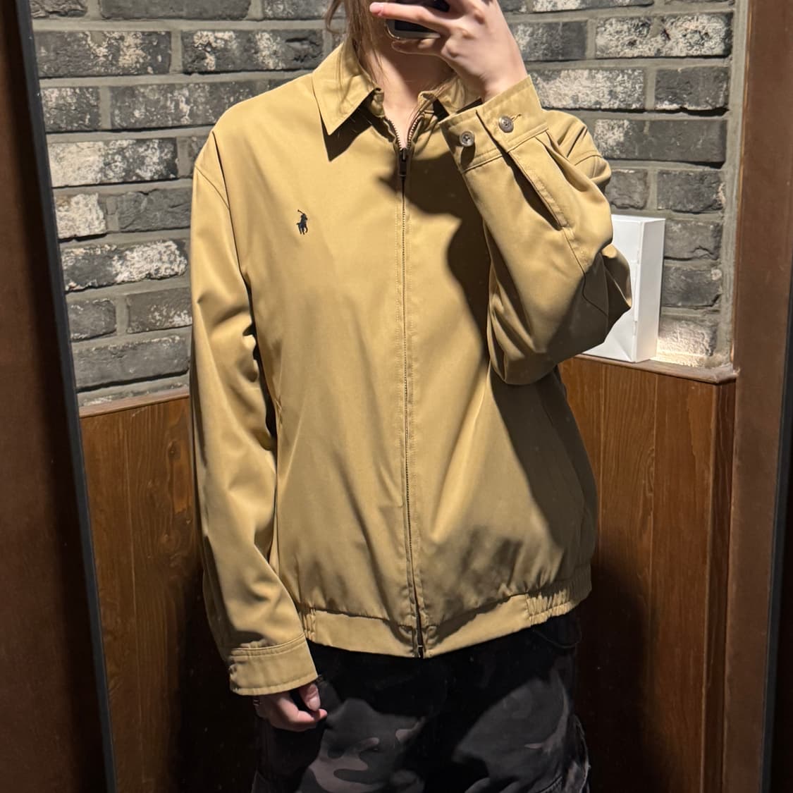 S) 폴로 랄프로렌 브라운 블루종 스윙톱 폴리쉘 자켓 상품이미지9