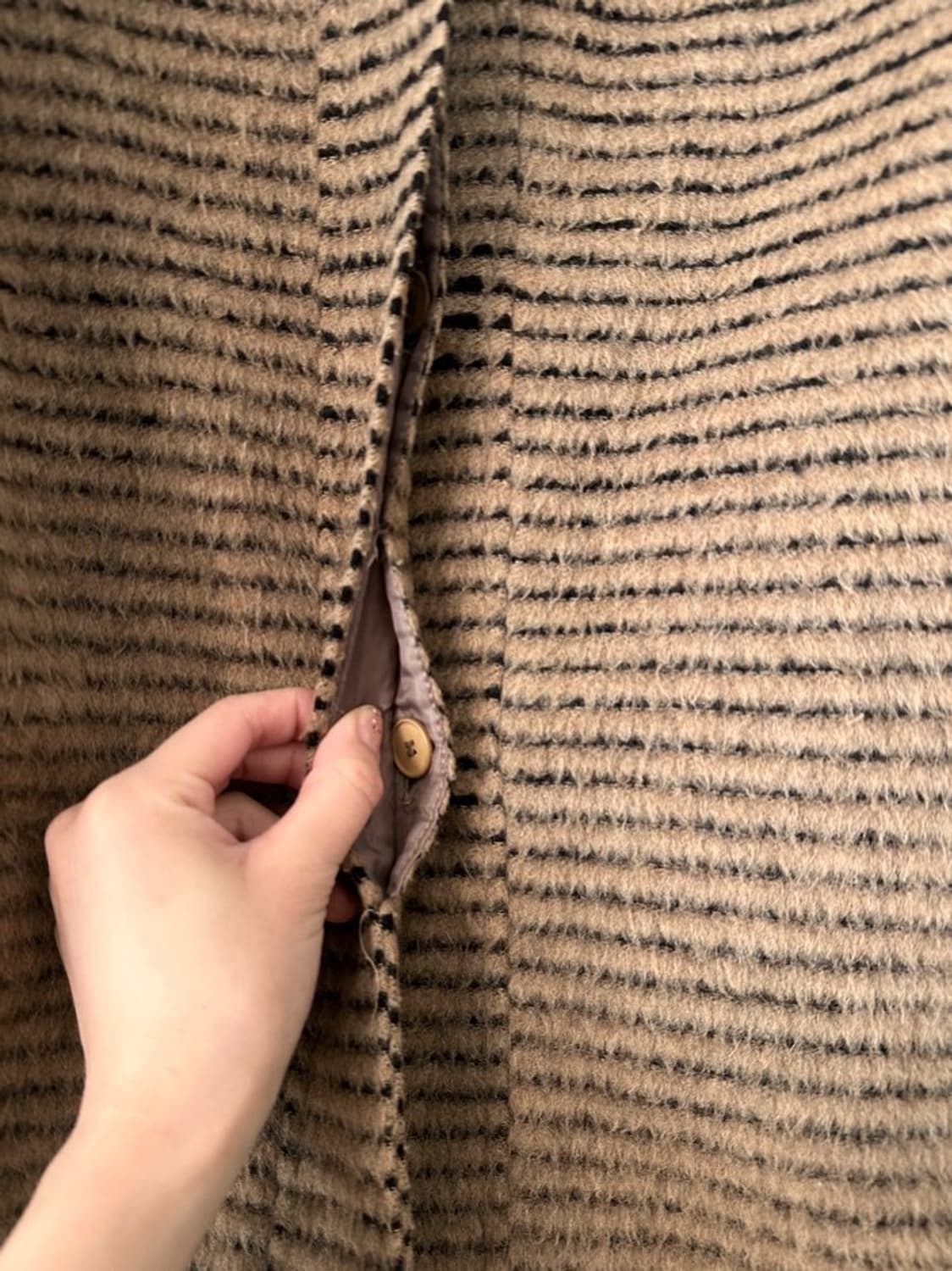 Thin stripe coat / yellow beige 상품이미지3