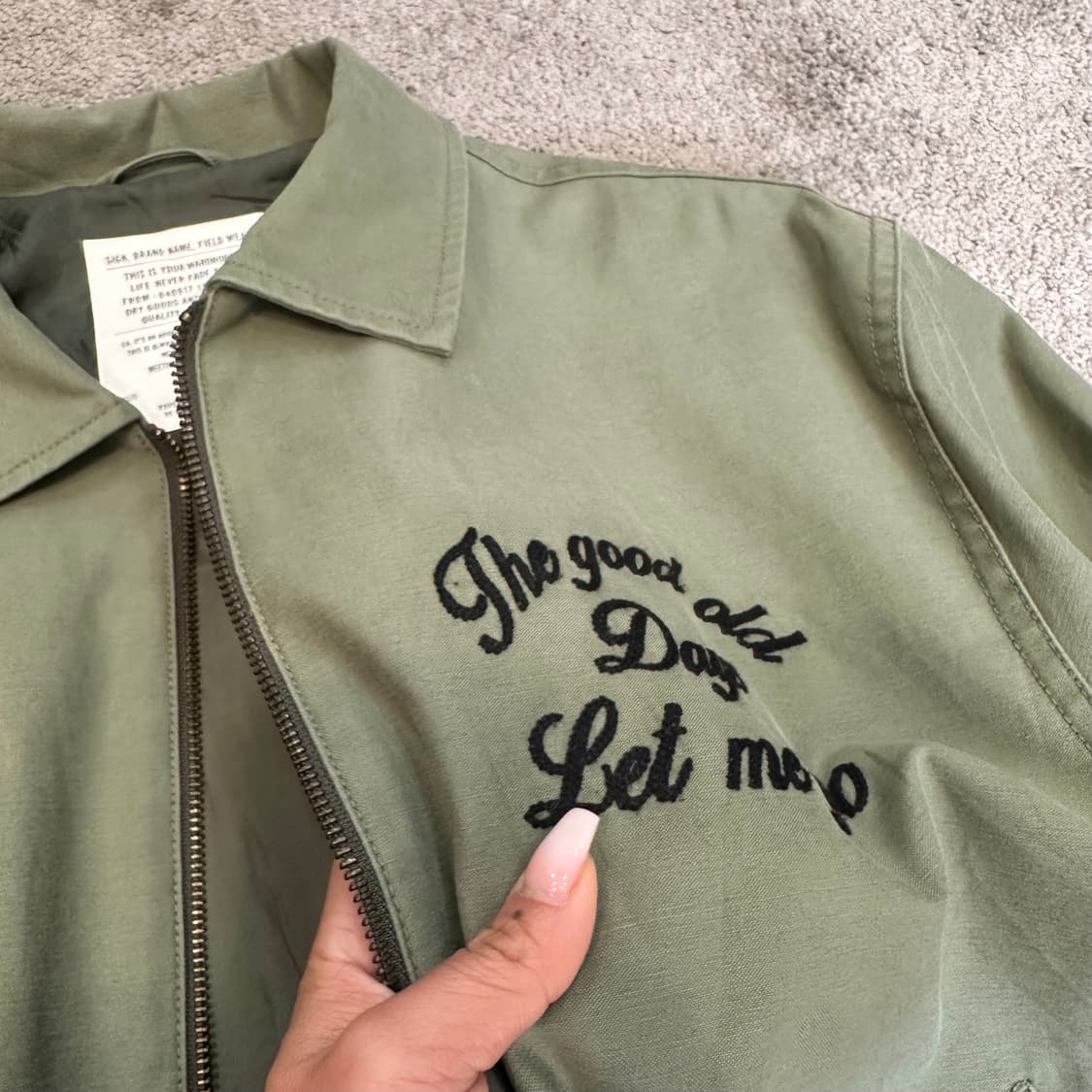 JPN 로데오크라운 카키 아메카지 블루종 자켓L 상품이미지3