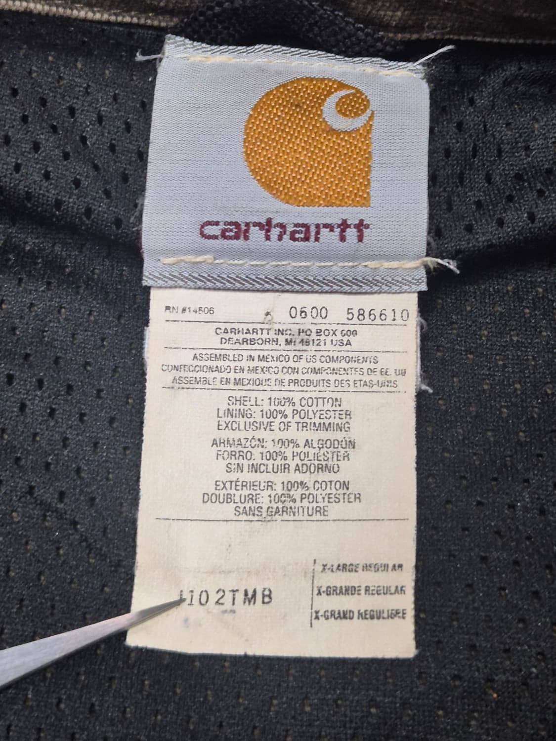 [XL] 칼하트 j102 샌드스톤 덕 봄버  -297 상품이미지4