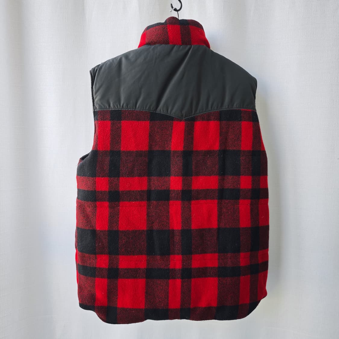 폴로 랄프로렌 소가죽 다운 패딩 리버시블 베스트 블랙 레드 S 상품이미지8