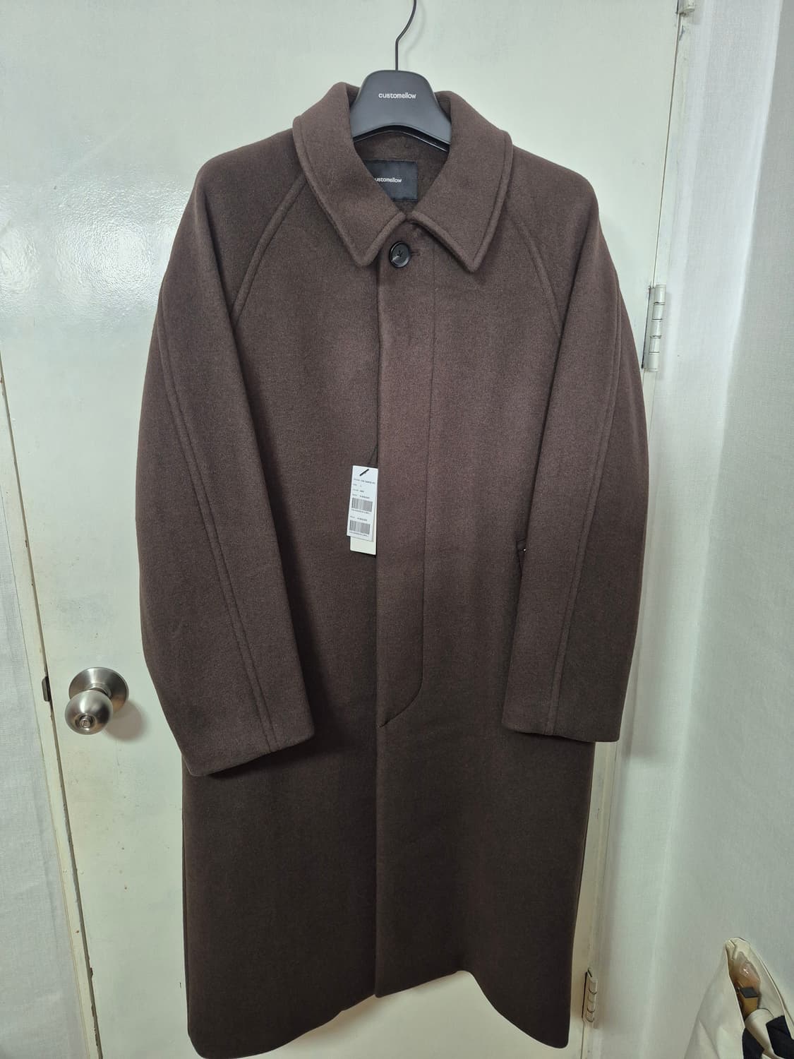 25FW 커스텀멜로우 캐시미어 오버사이즈 발마칸코트 브라운 상품이미지5