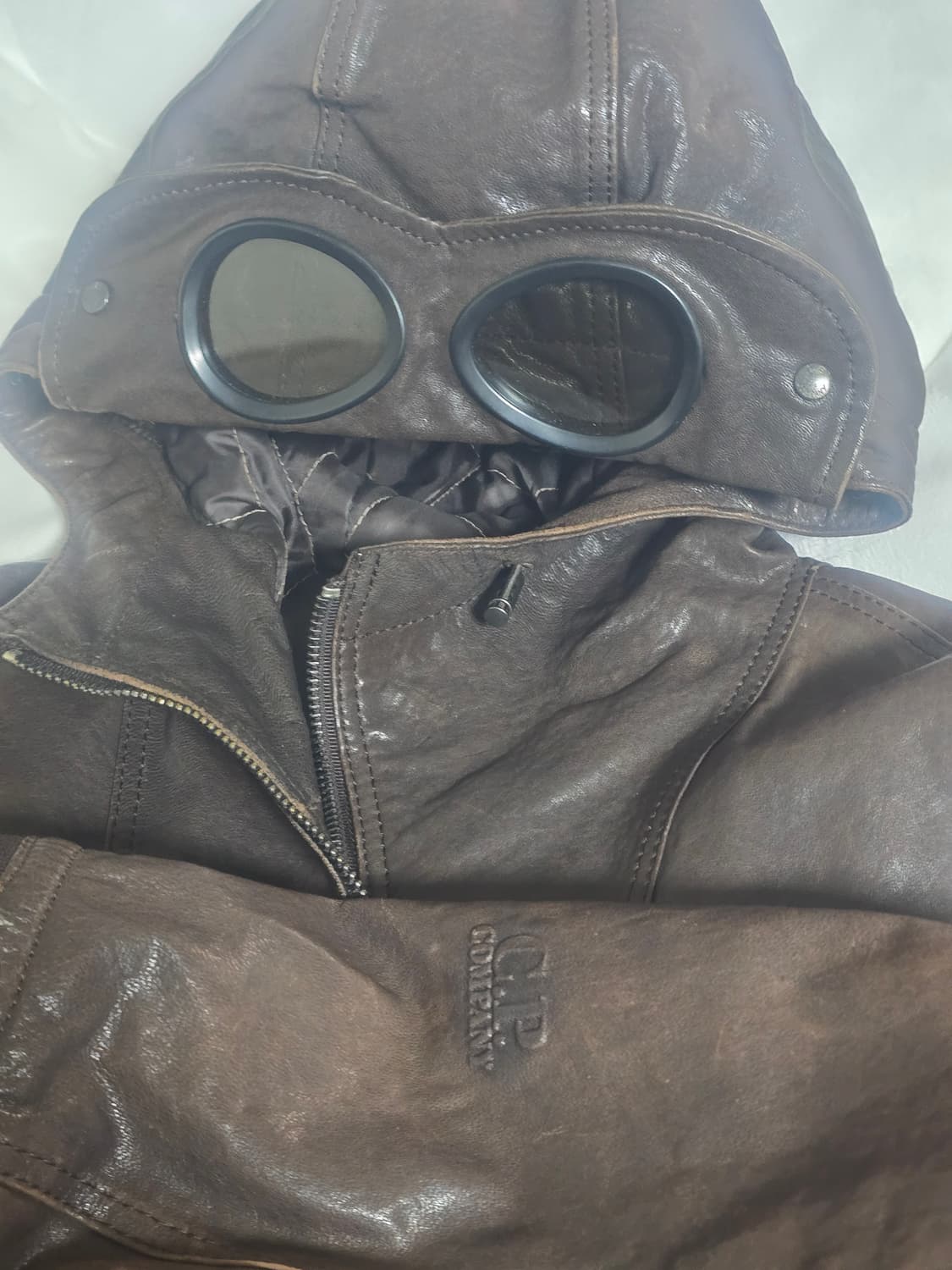 C.P. Company 빈티지 고글 가죽 봄버 자켓 상품이미지6