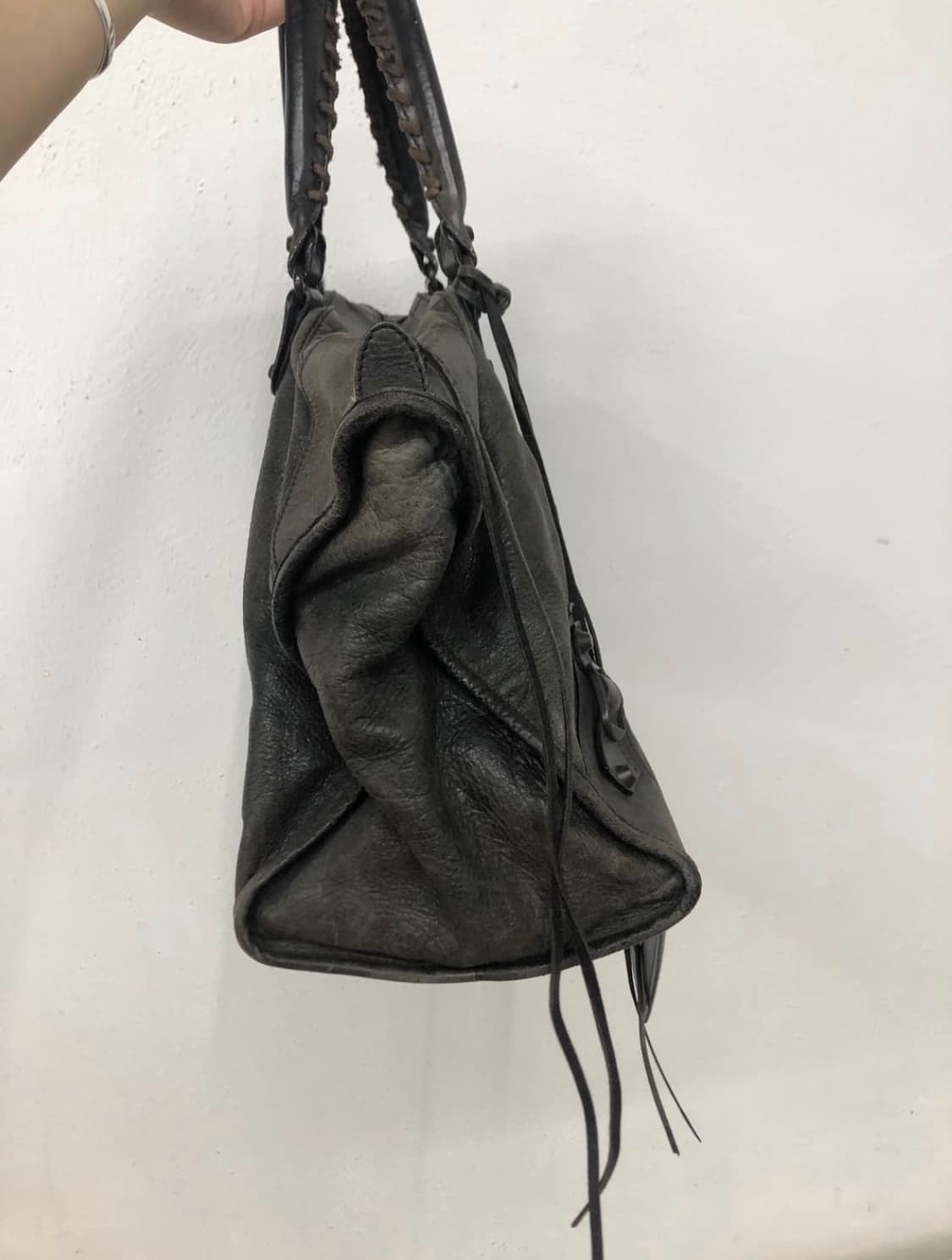 [vintage] 발렌시아가 시티백 블랙 라지 상품이미지4