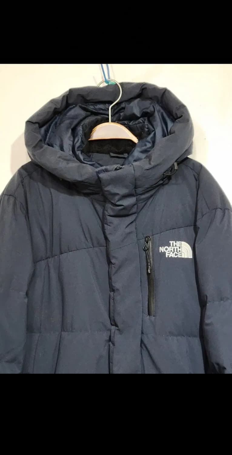 (L) 노스페이스 오리털 롱패딩 점퍼 네이비 후드 패딩코트  상품이미지2