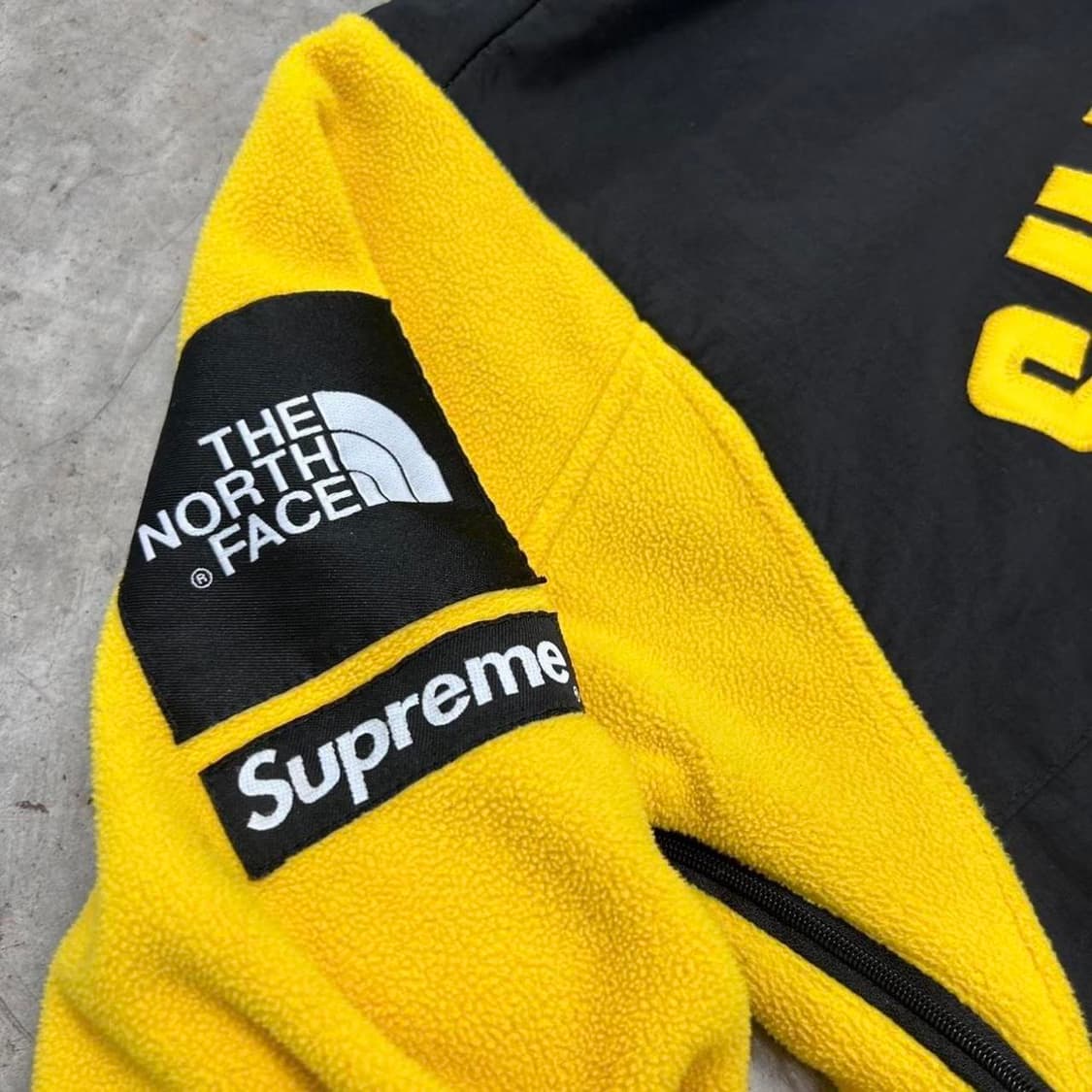 슈프림 x 노스페이스 아크 로고 데날리 플리스 자켓 옐로우 상품이미지2
