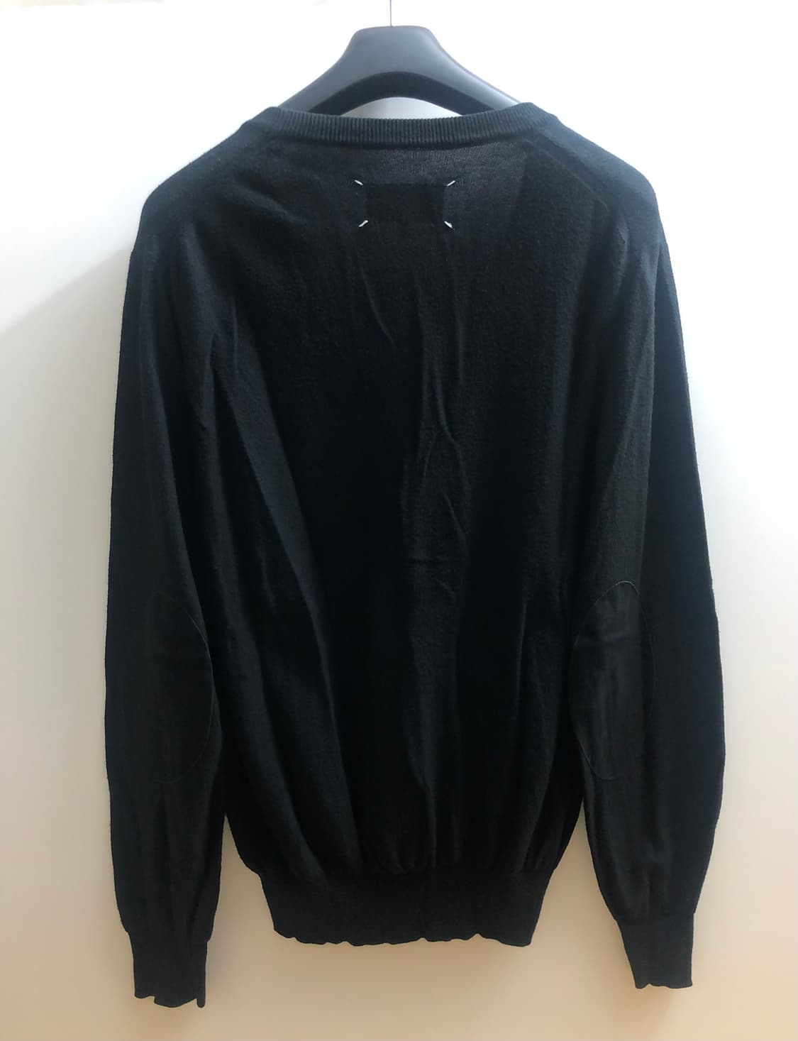 [M] 마르지엘라 엘보우 패치 가디건 블랙 상품이미지2