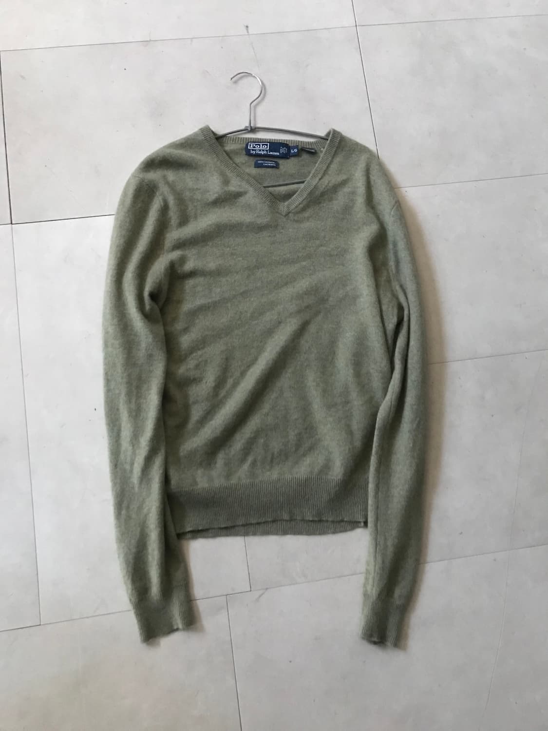 폴로 카키 보카시 니트 상품이미지8