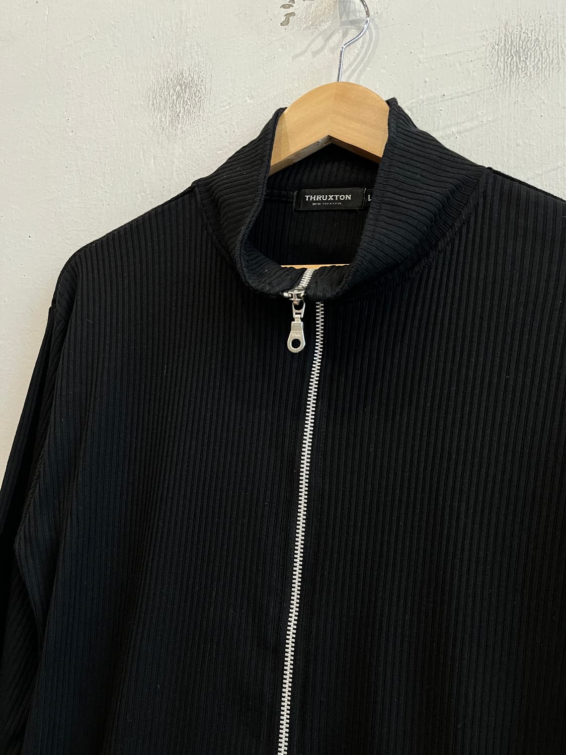 THRUXTON JPN 골지 니트집업 블랙 상품이미지2