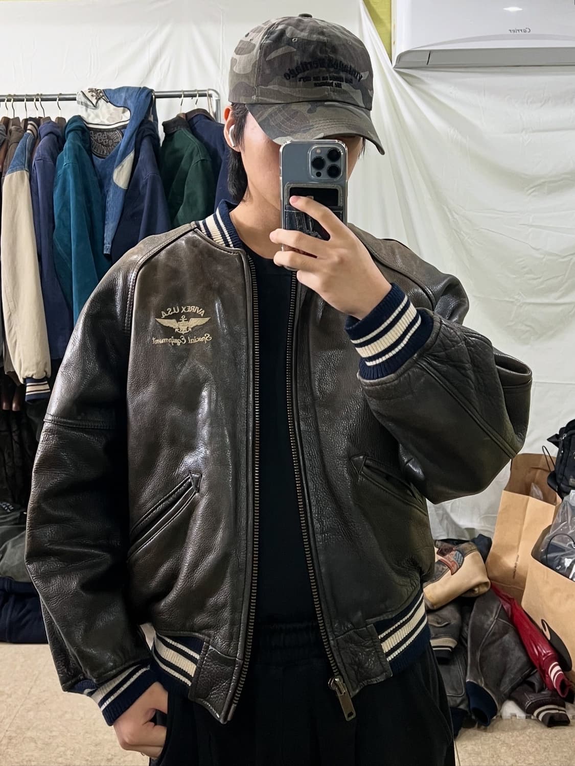 아비렉스 아이콘 가죽자켓 상품이미지3