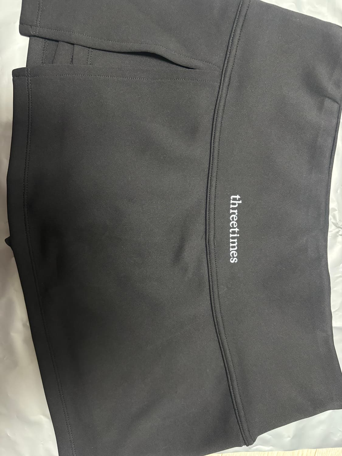 쓰리타임즈 Athletic slit skirt black (M) 상품이미지2