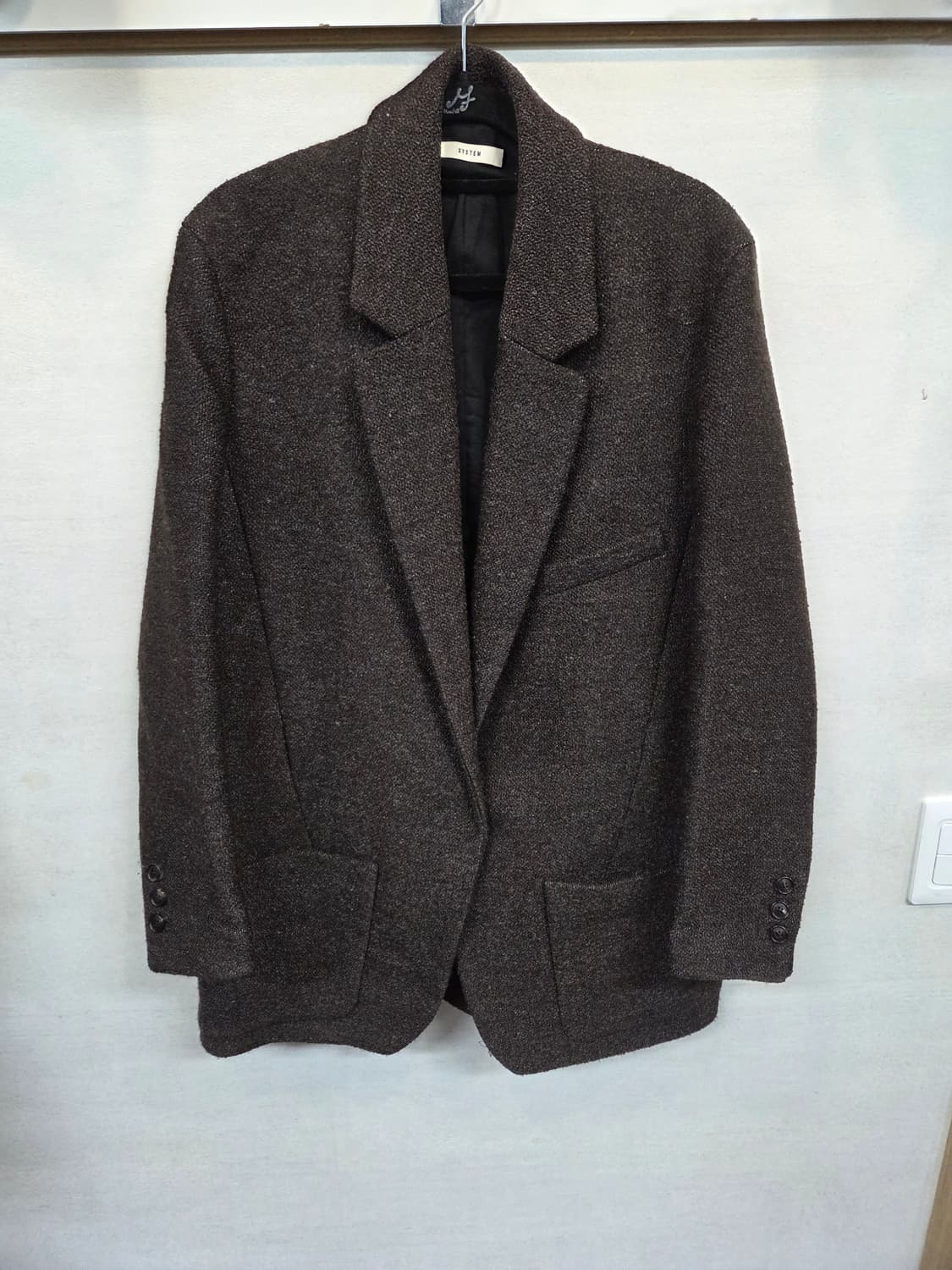 시스템 여성 원버튼 울 자켓 코트 160 s 상품이미지1