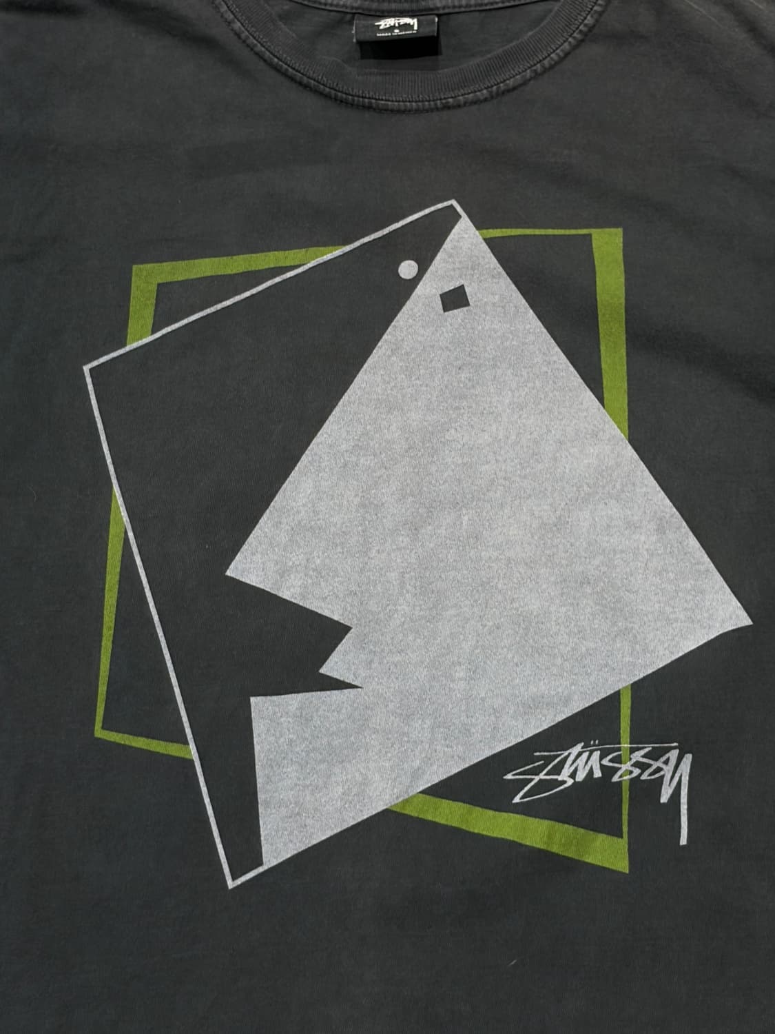 스투시(Stussy) 스퀘어 페이스 피그먼트 다이드 티셔츠 상품이미지3