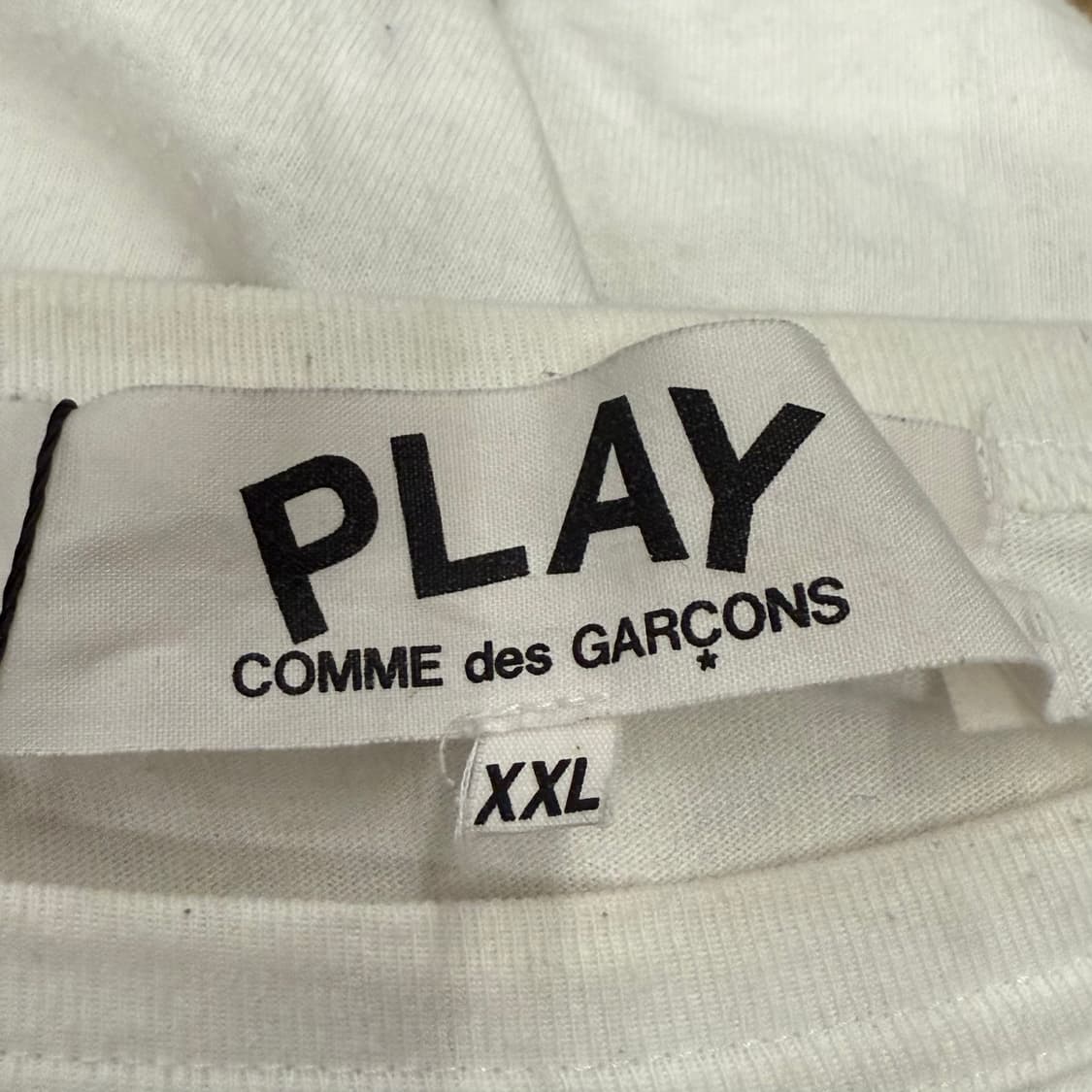 꼼데가르송 화이트 레드 와펜 롱슬리브 상품이미지5