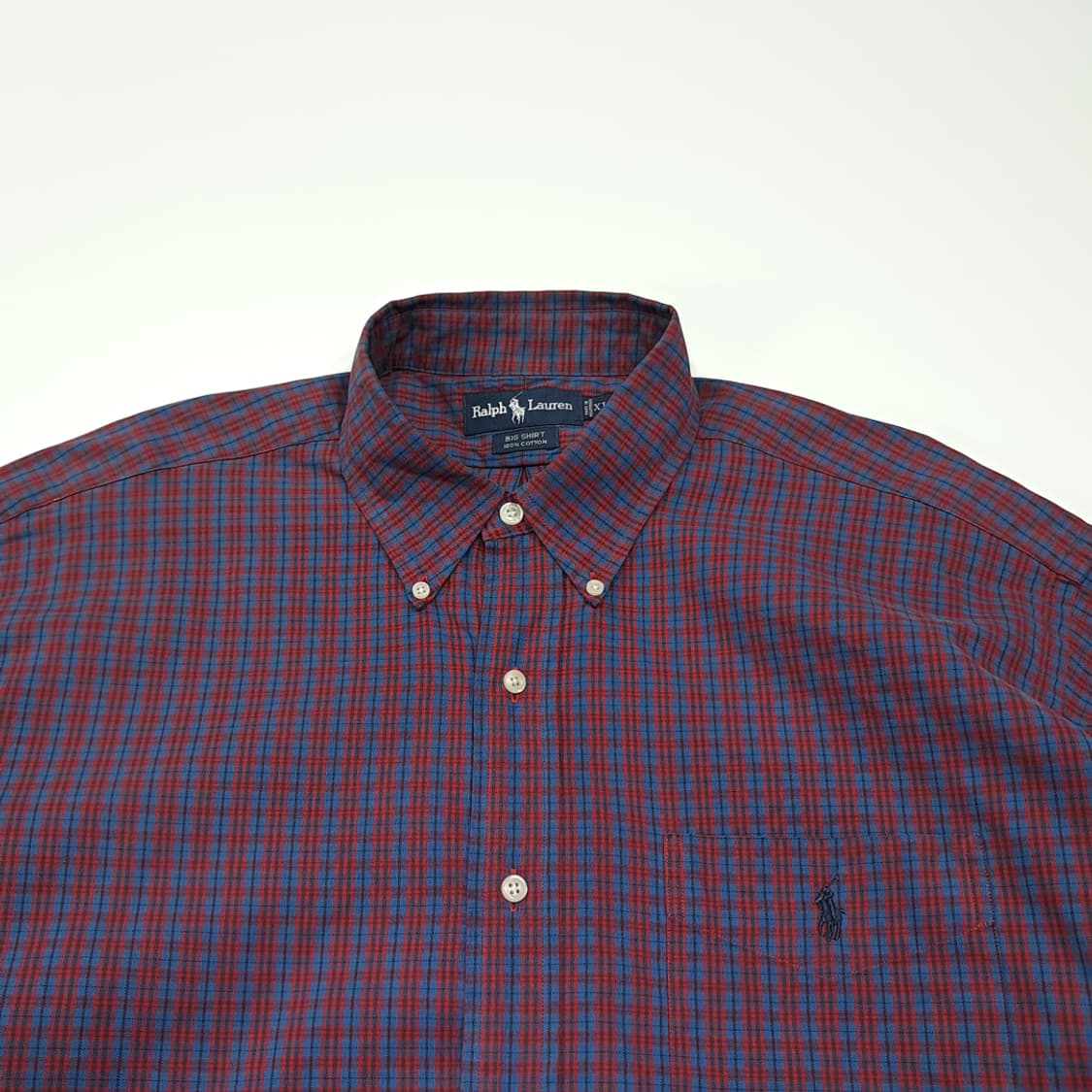 CL967 XL 폴로 90s 빅셔츠 클래식 체크 셔츠 남방 상품이미지2