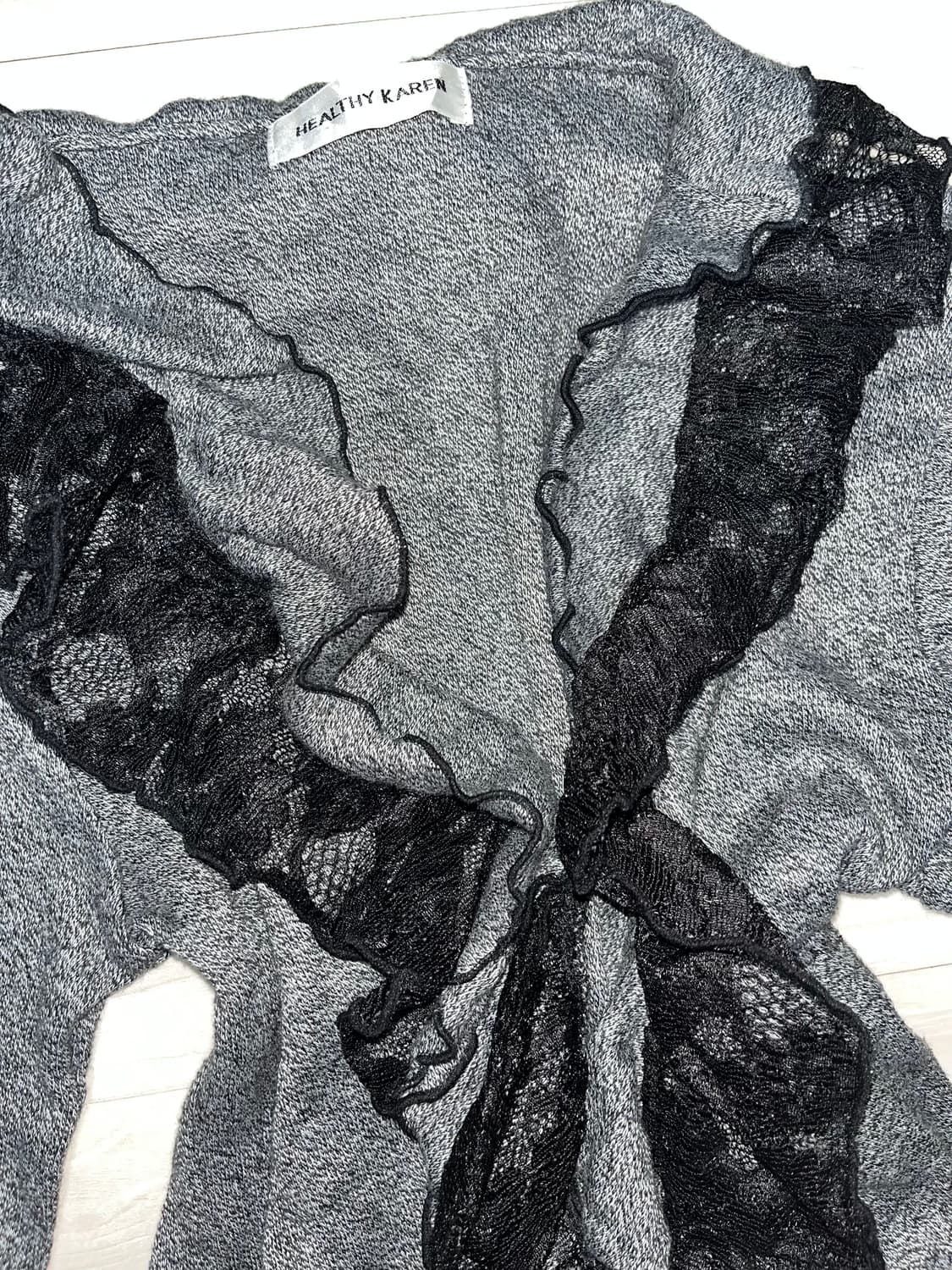 레이스 블라우스 가디건 공겜여주 오네갸루 펑크 페어리 긱시크 크루빈티지 상품이미지2