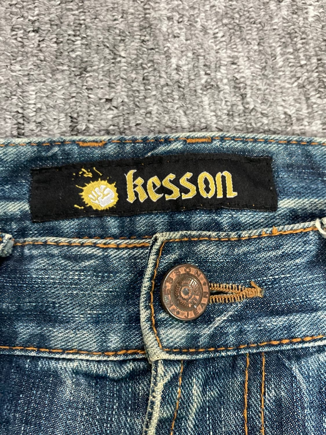 kesson 스트레이트 워싱 진 32 상품이미지2