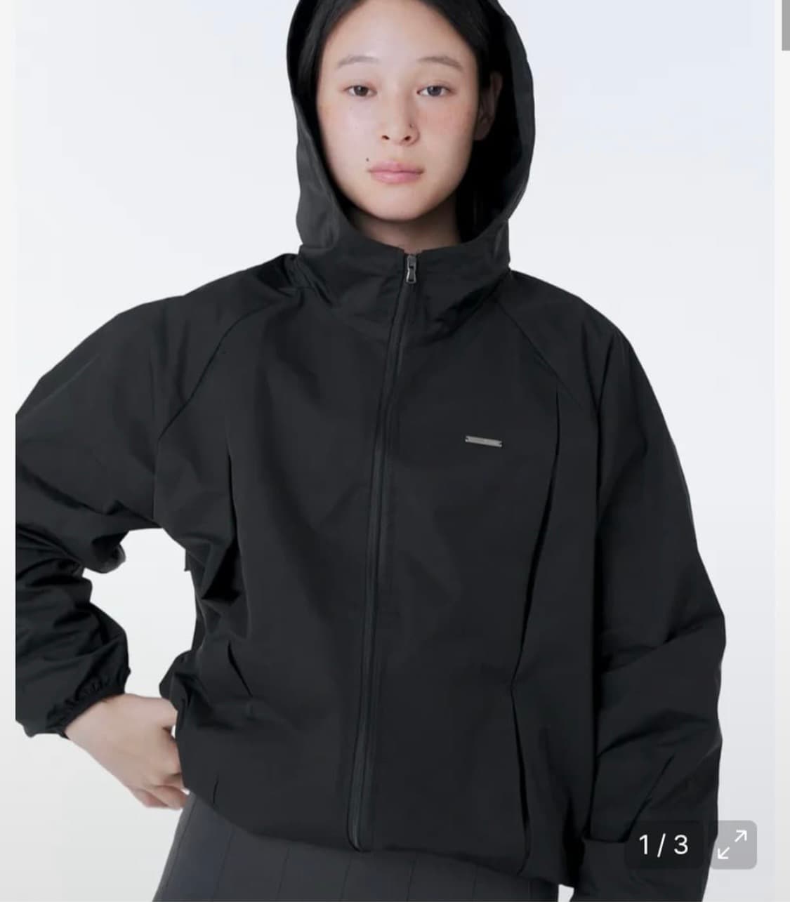 미세키서울 후디드 윈드브레이커 자켓 블랙 상품이미지1
