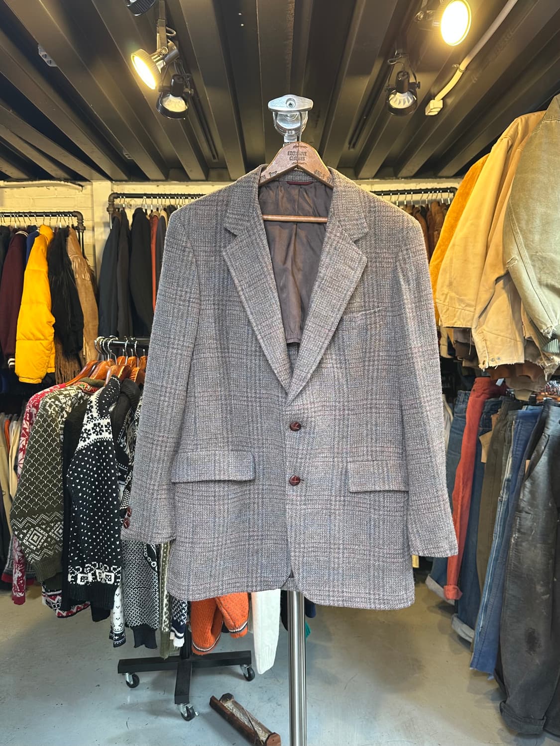 하트 샤프너 마르크스 체크 울 2버튼 스포츠 자켓 상품이미지1