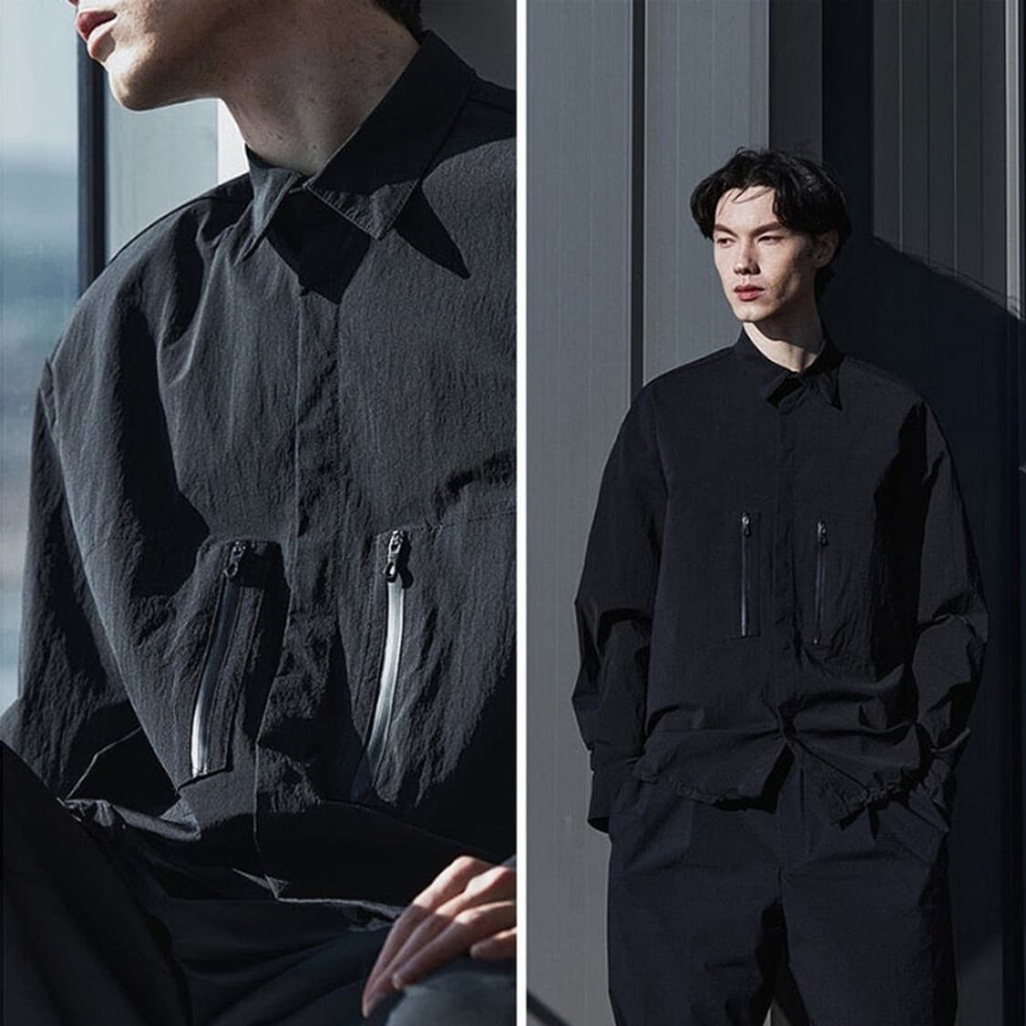 언어펙티드 x 미즈노/ DW 셔츠 자켓 블랙/ L 상품이미지10
