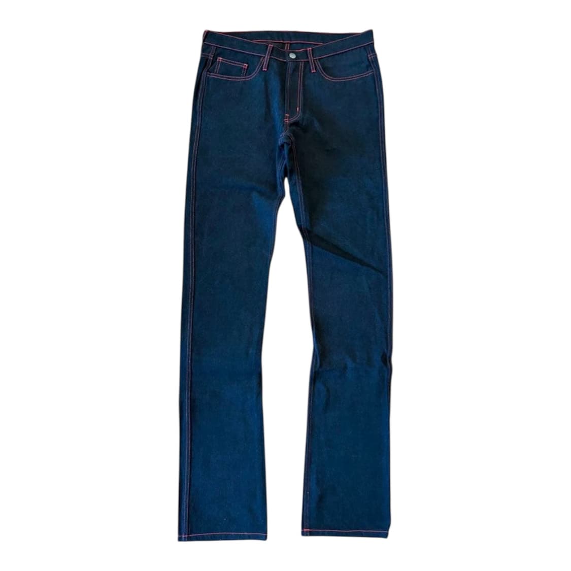 브이론 런웨이 레드 스티치 데님팬츠 미판 미발매 쇼피스 상품이미지1