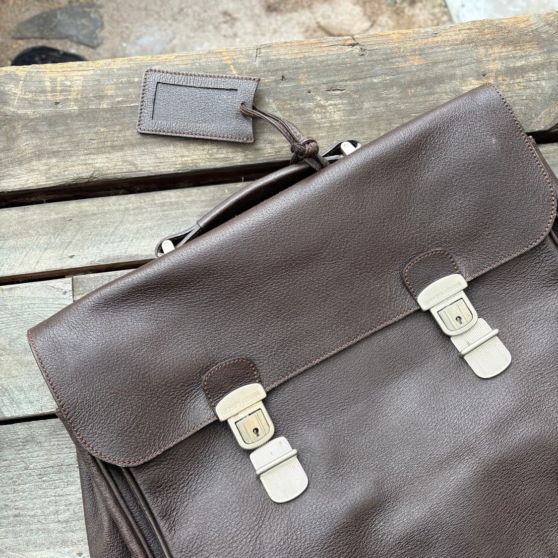 조르지오 알마니 브라운 소가죽 가방(큰사이즈) 상품이미지5