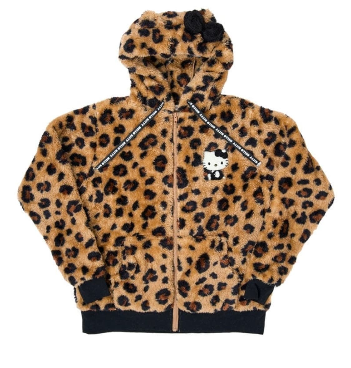 산리오 정품 헬로키티 호피 후드집업 상품이미지1