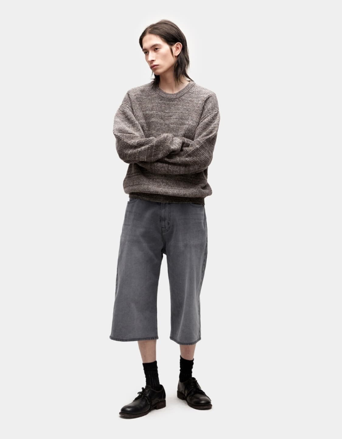 (새상품) 쿠어 캐시팝 트위드 크루넥 니트 상품이미지3