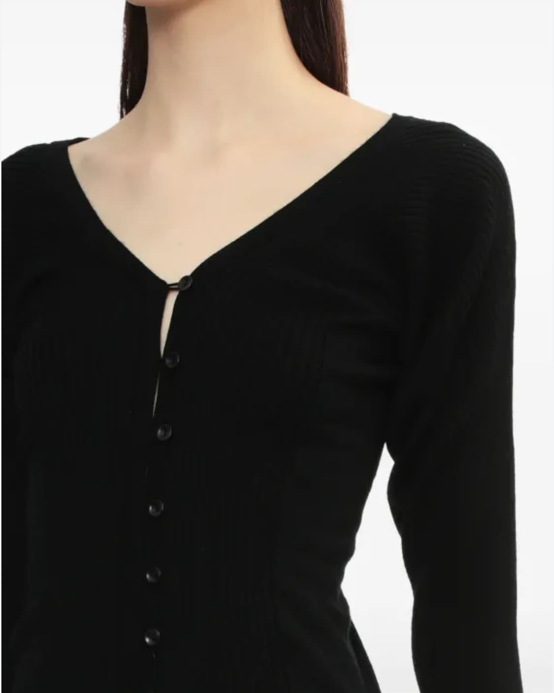 로우클래식 25FW 울 가디건 LW251KN02BK 블랙 상품이미지3