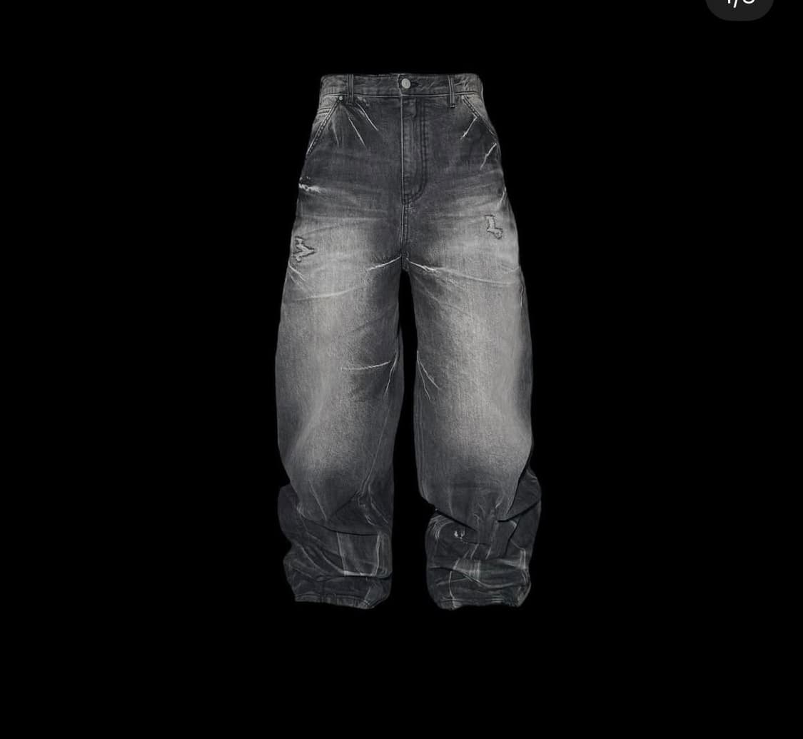 (2) 에모스탠스클럽 재패니즈 워시드 그레이 배기진 상품이미지1