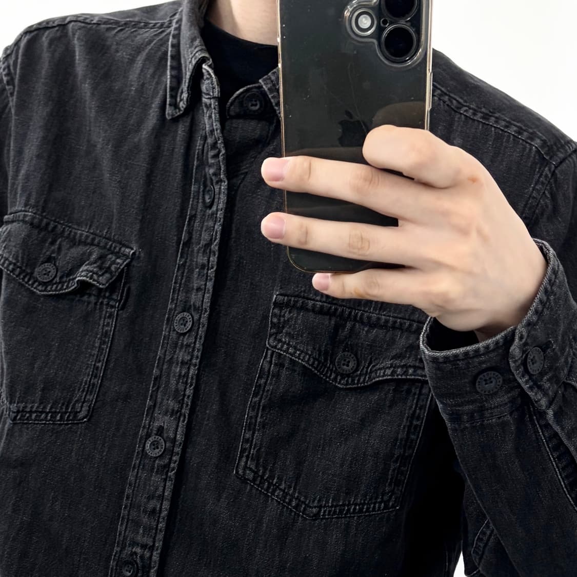 할리데이비슨 흑청 데님 셔츠 상품이미지4