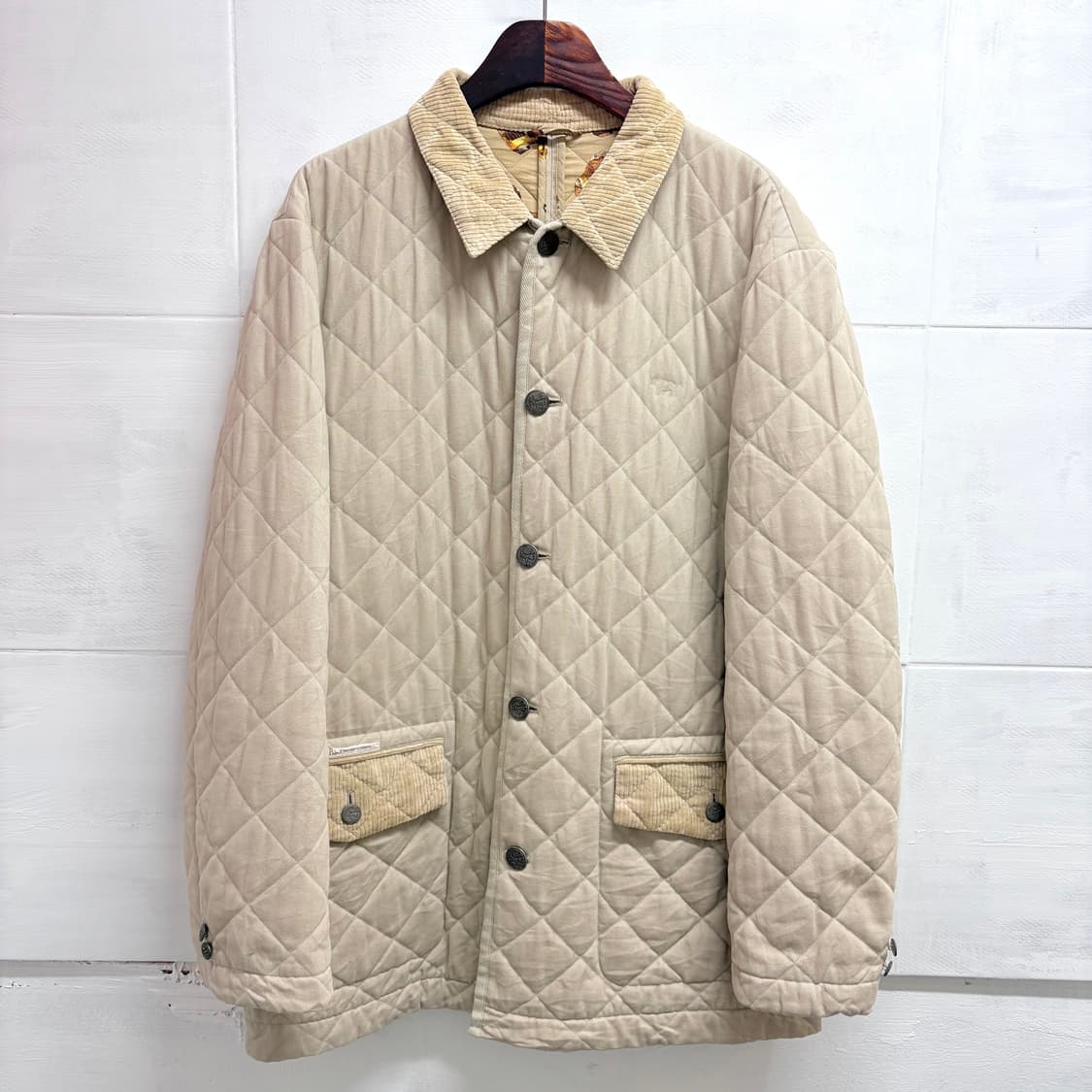 PAPAS 파파스 코듀로이 퀼팅 자켓 L 상품이미지1