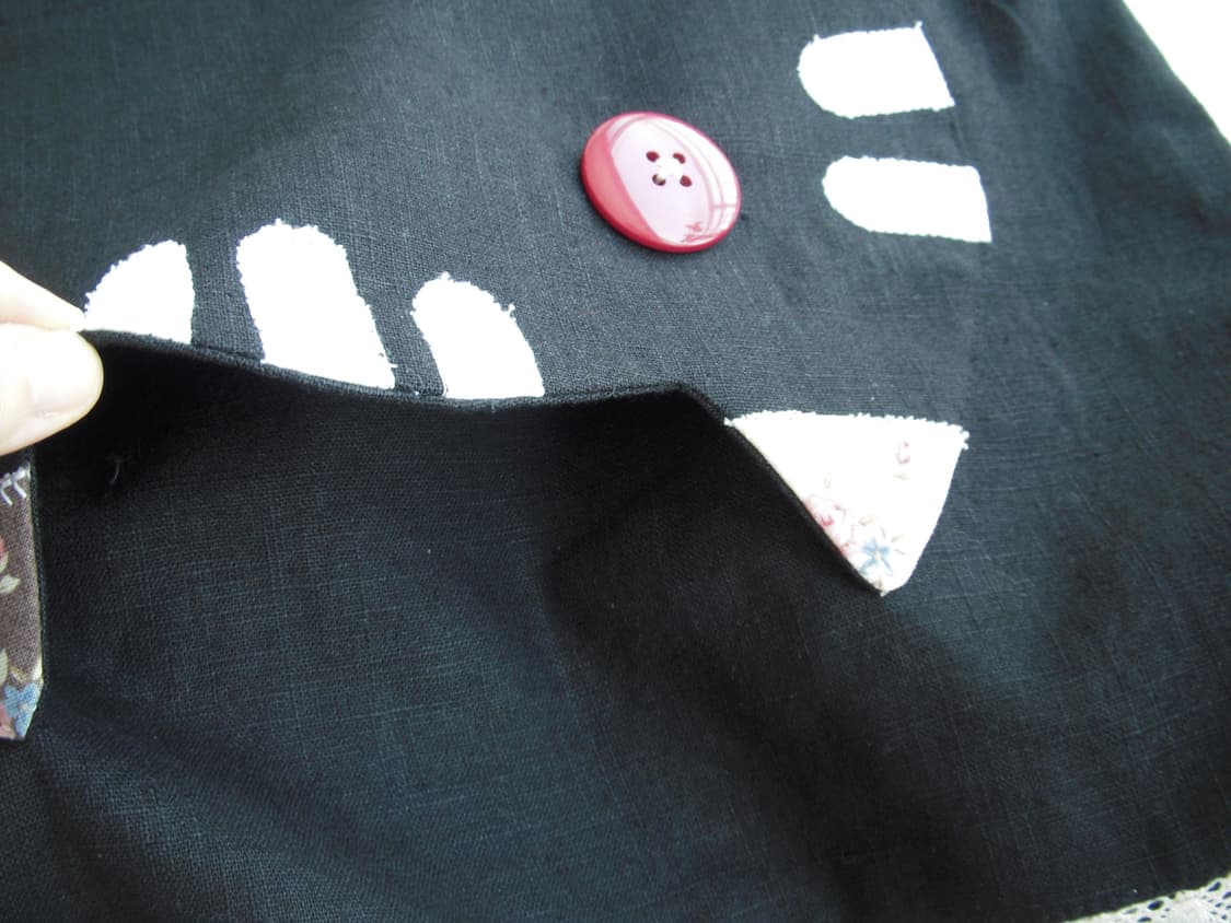 [HAND MADE] 핸드메이드 고양이 포켓 패치워크 숄더백 모리걸 상품이미지5