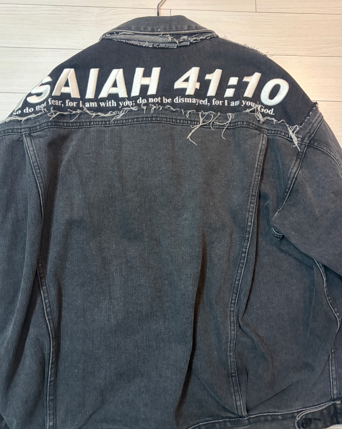 디자이너브랜드 홀리넘버세븐 블랙 데님 집업 자켓 상품이미지4