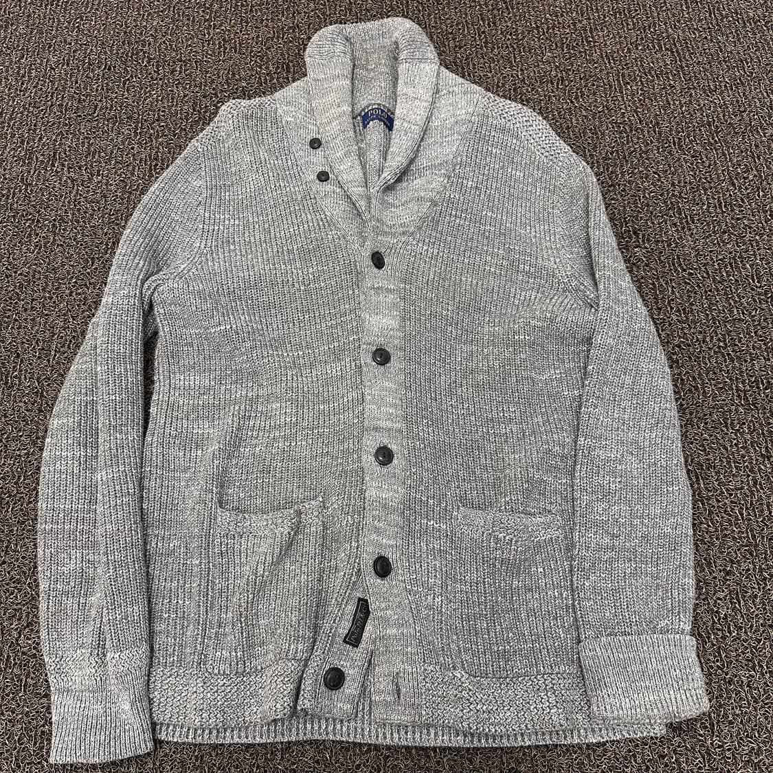 POLO 폴로 랄프로렌 숏카라 니트 가디건 그레이 L 상품이미지1