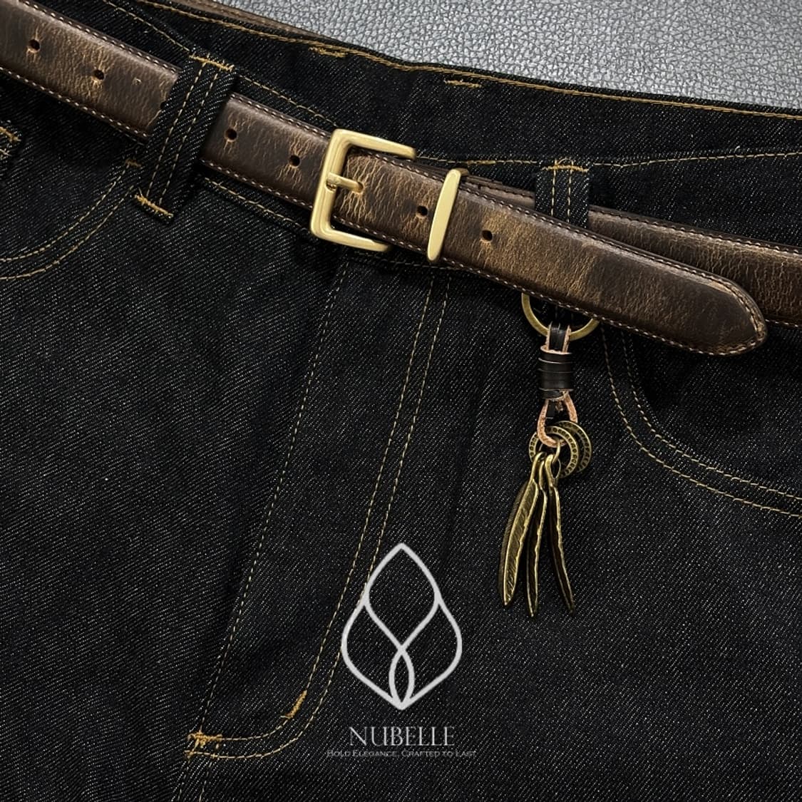 🌗 Vintage leather belt / 이태리 빈티지 가죽 벨트 상품이미지2