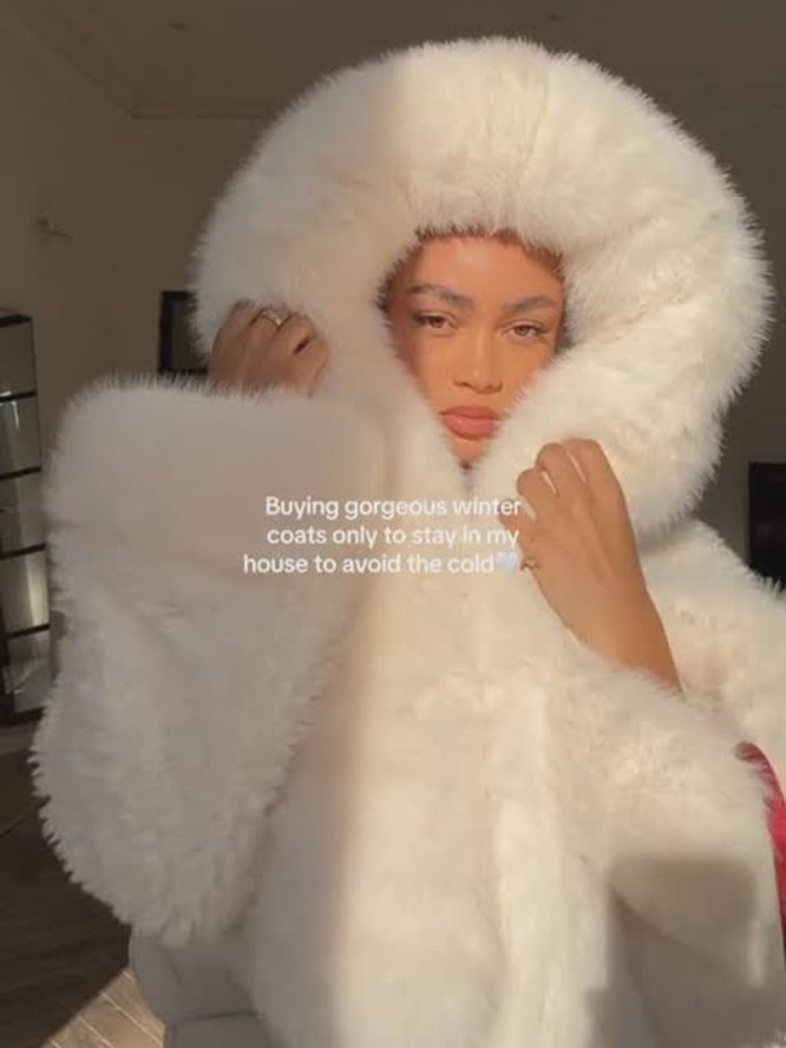 새상품) 해외브랜드 퍼 후드 자켓 블랙 상품이미지6