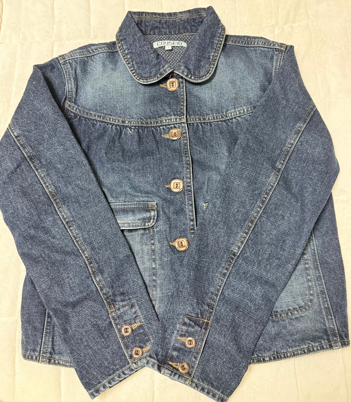 새상품 택⭕️ 코이세이오 청자켓 1사이즈 딥데님자켓 네이비 상품이미지4