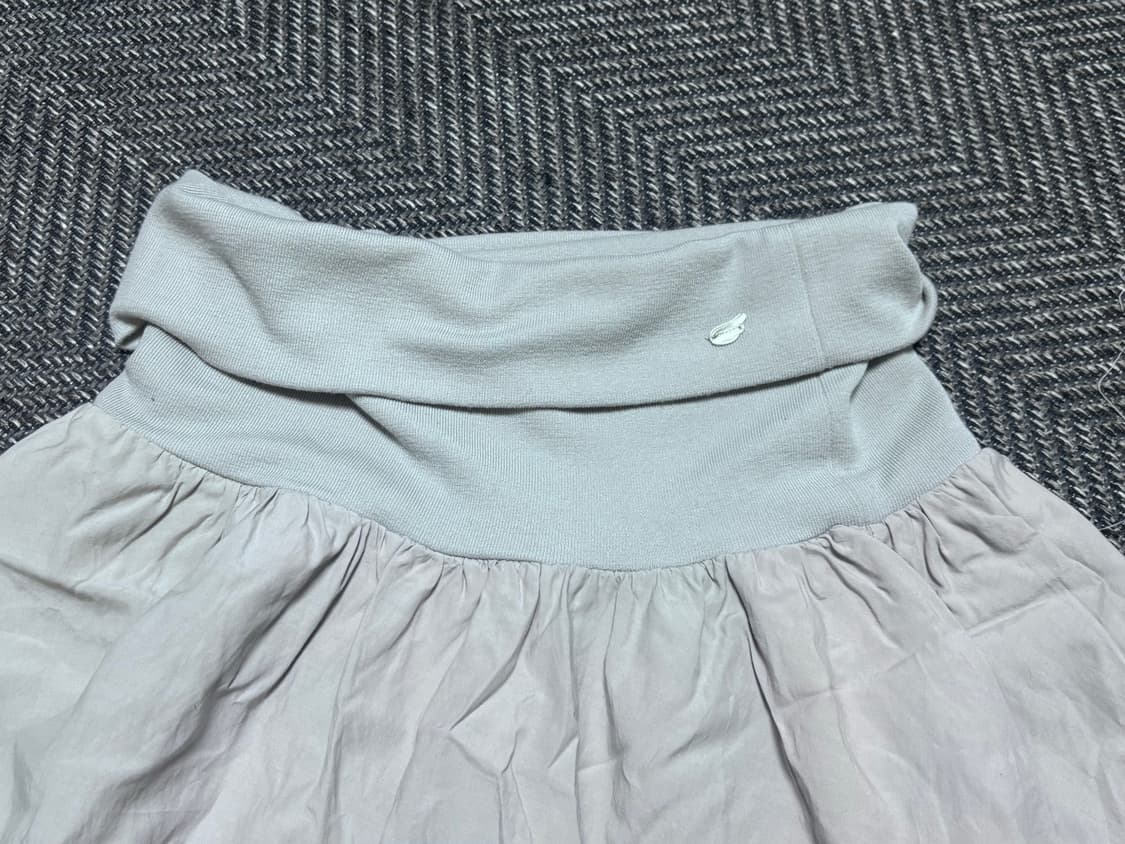 코이세이오 더블 셔링 스커트 그레이 상품이미지3