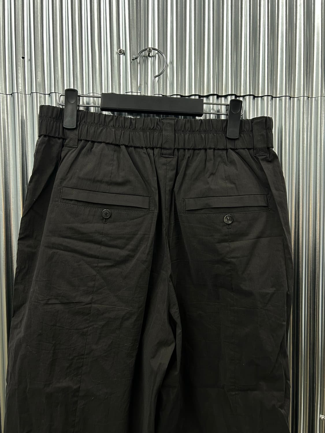 TIME 와이드 핏 밴딩 팬츠 차콜 그레이 상품이미지5