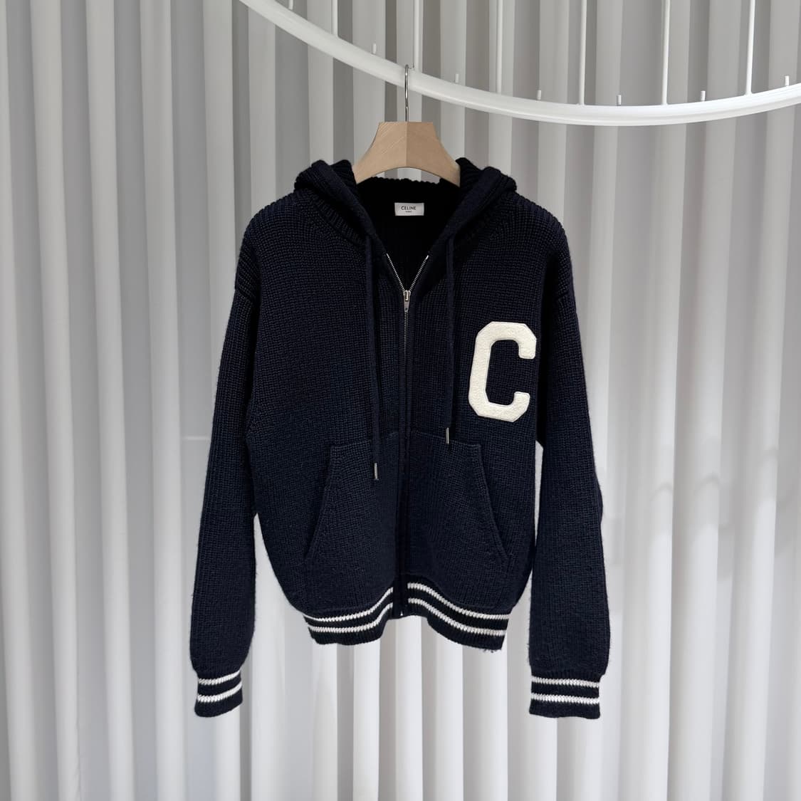 (A+/XS) / 셀린느 콜리지 후드 자켓 네이비 상품이미지1