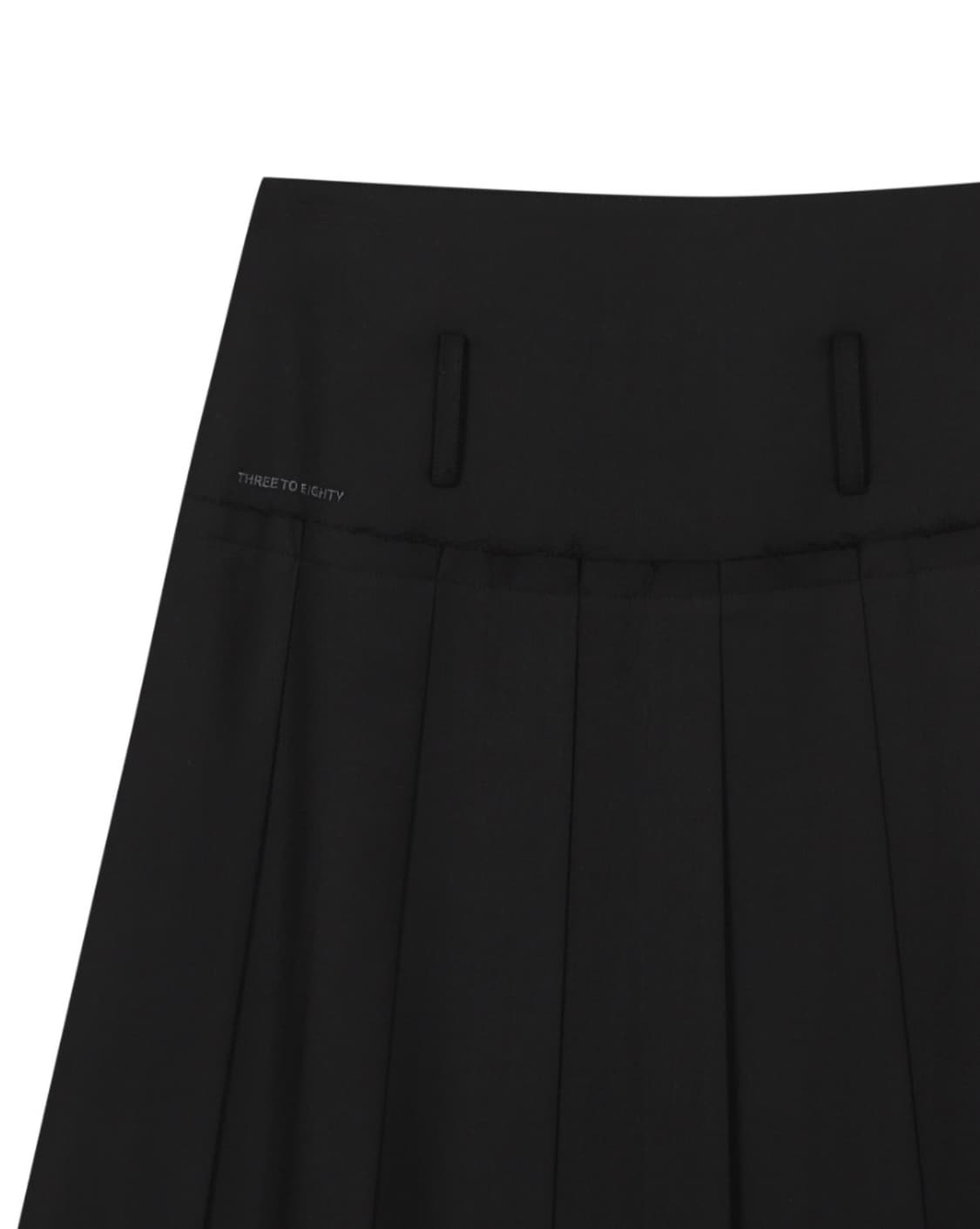 쓰리투에이티 롱플리츠스커트 블랙 상품이미지4