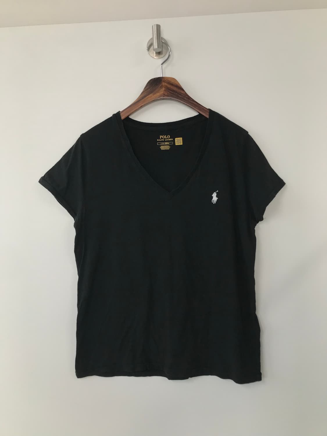 폴로 랄프로렌 화이트 포니 브이넥 반팔 티셔츠 상품이미지2