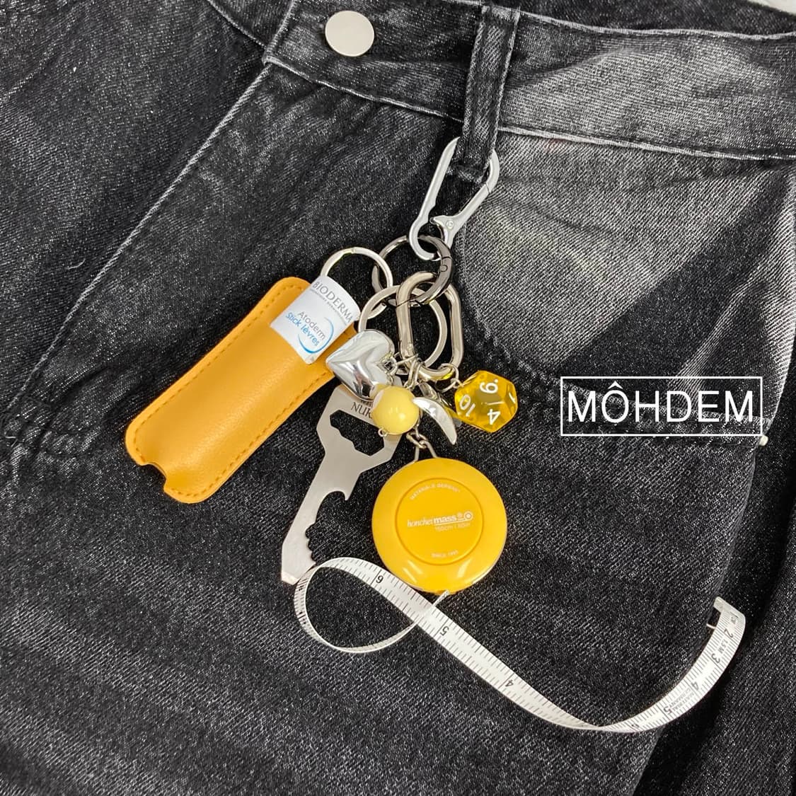 [Unisex] 립밤 3종 키링 열쇠고리 옐로우 상품이미지2