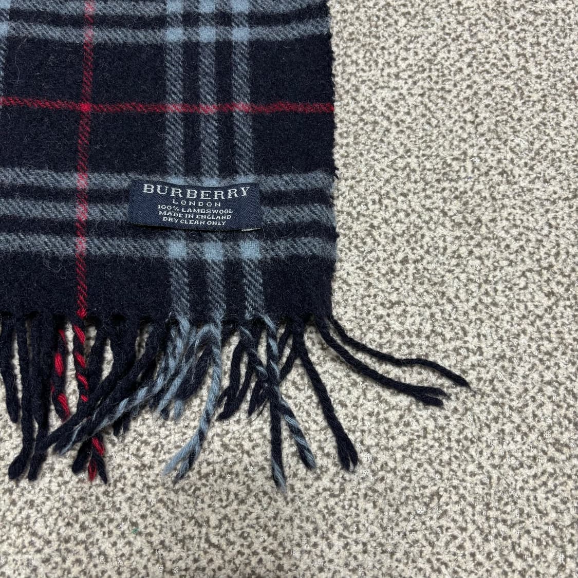 [택포,램스울100] 버버리 노바체크 네이비 머플러 목도리 [A+] 상품이미지2