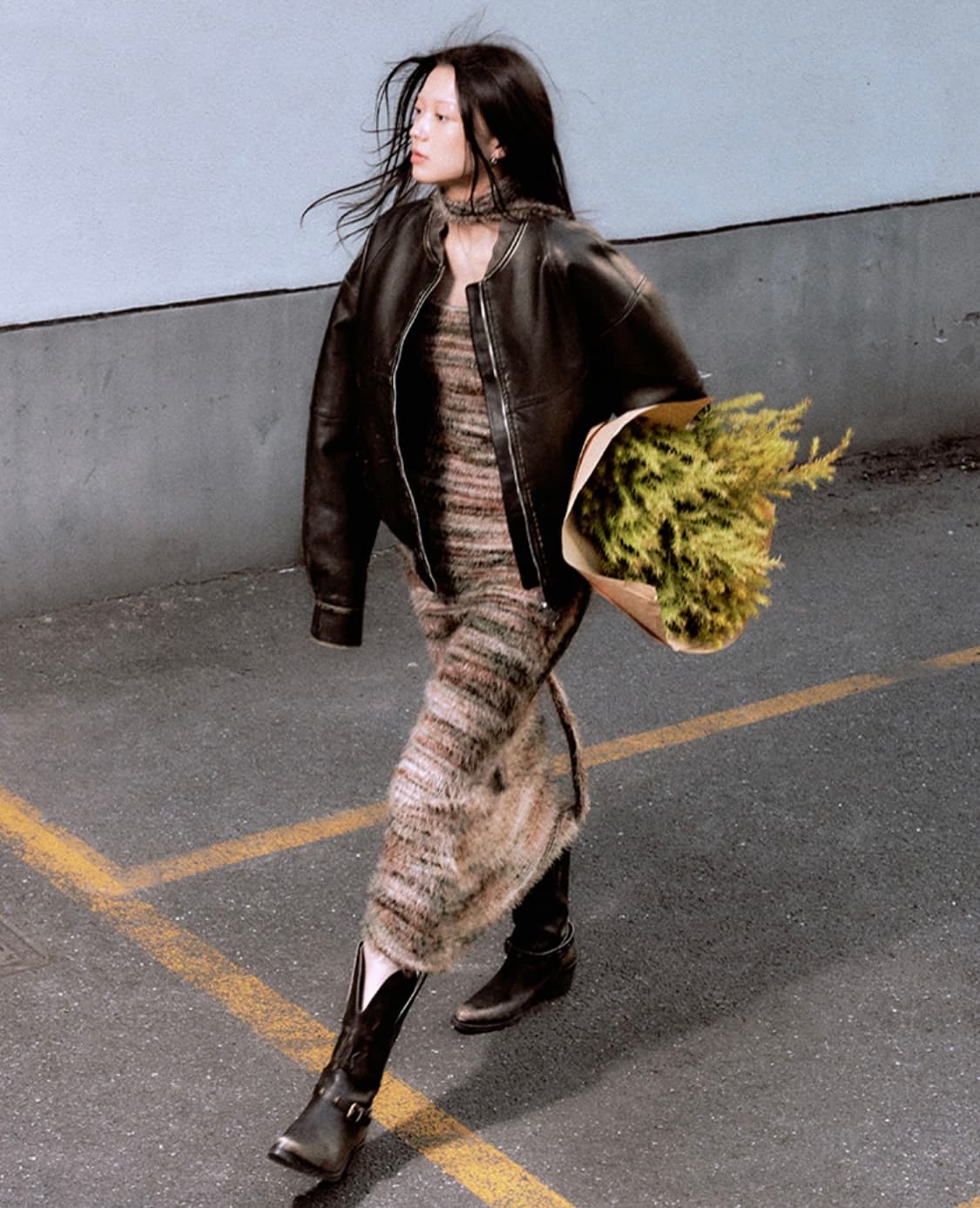 Wesame LAB 원피스+레더자켓 상품이미지1