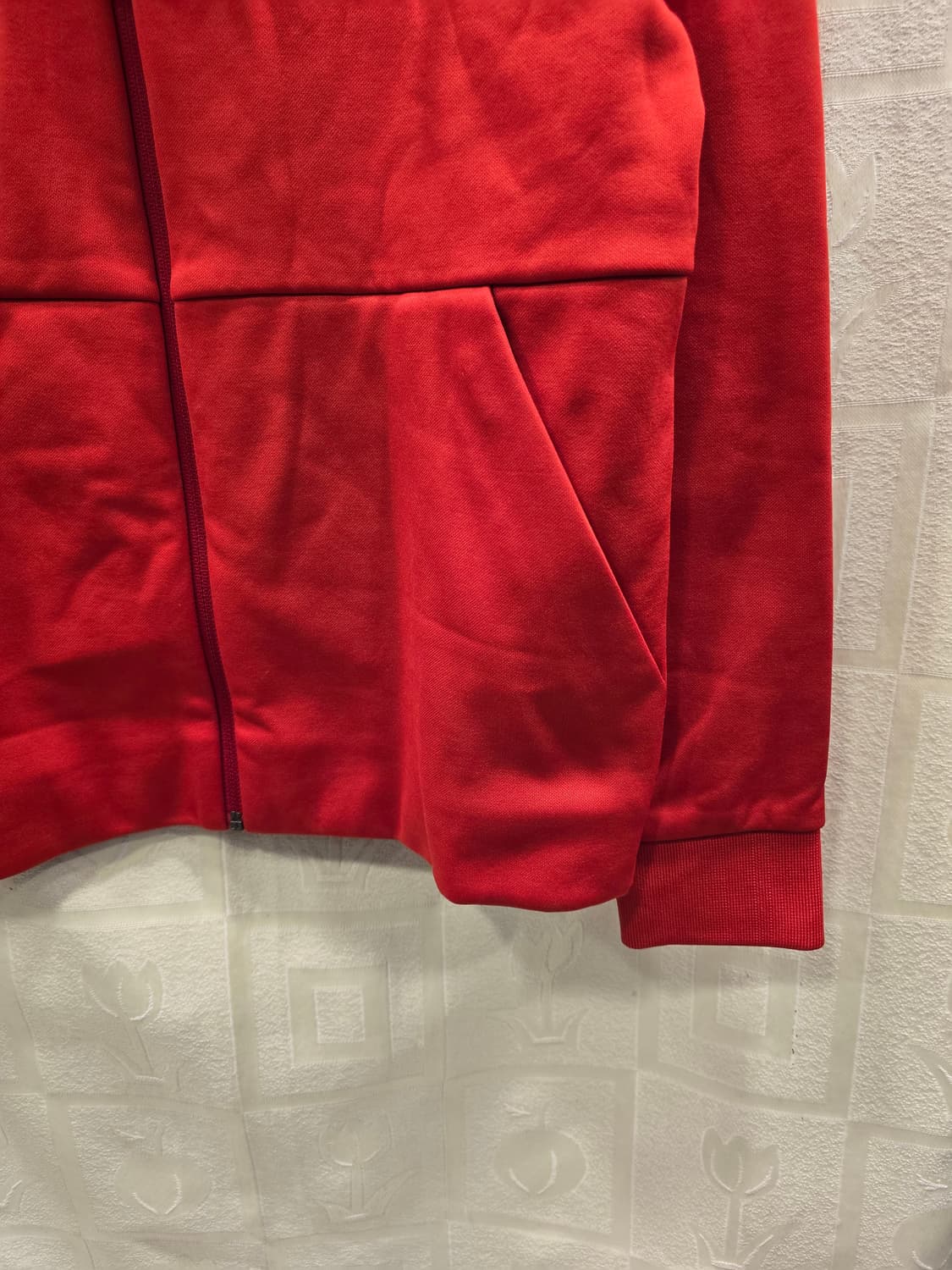 새상품) 아디다스 기모 컴뱃 스포츠 레드 후드집업 져지 90 상품이미지4